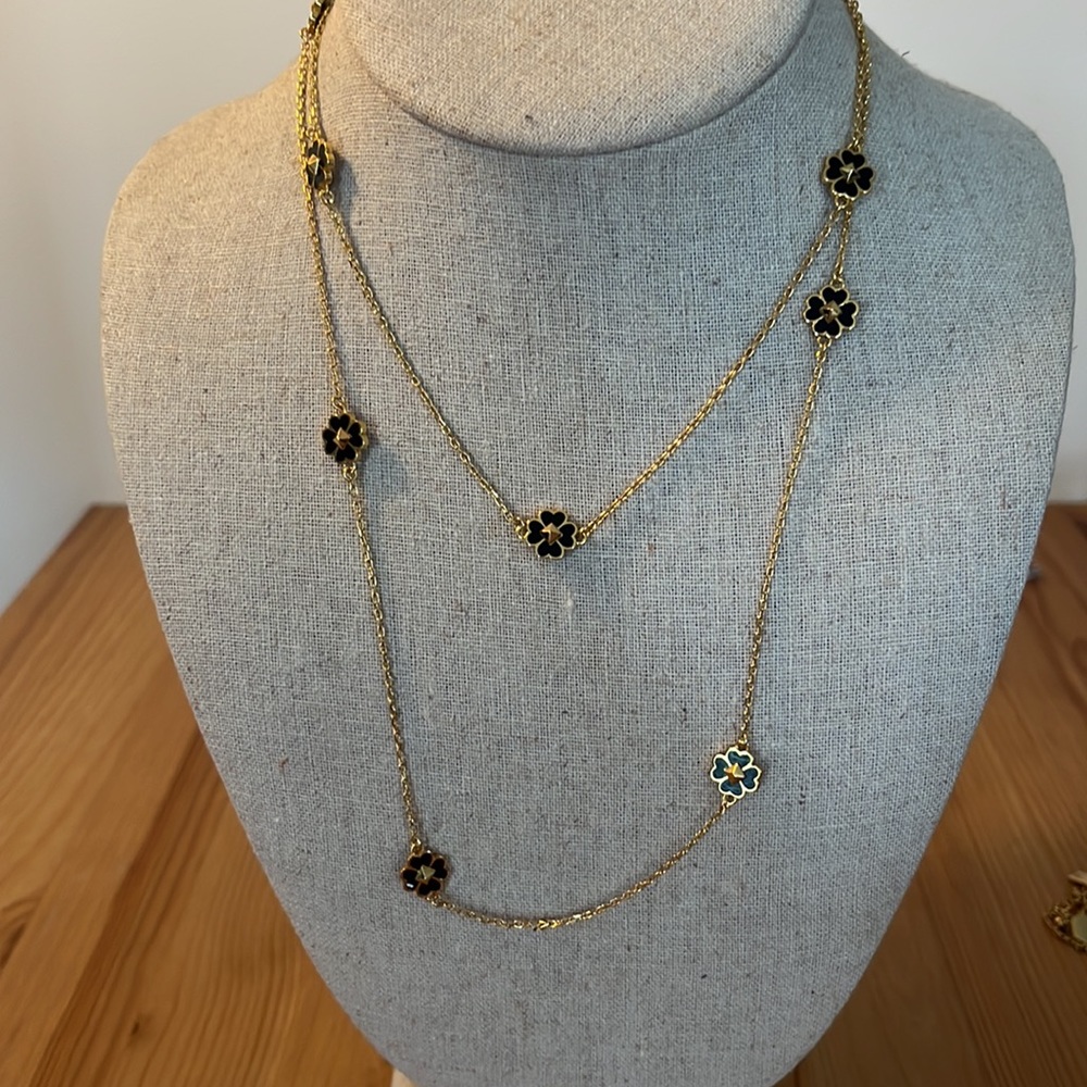 Kate spade jewelry bundle, linear necklace and spade